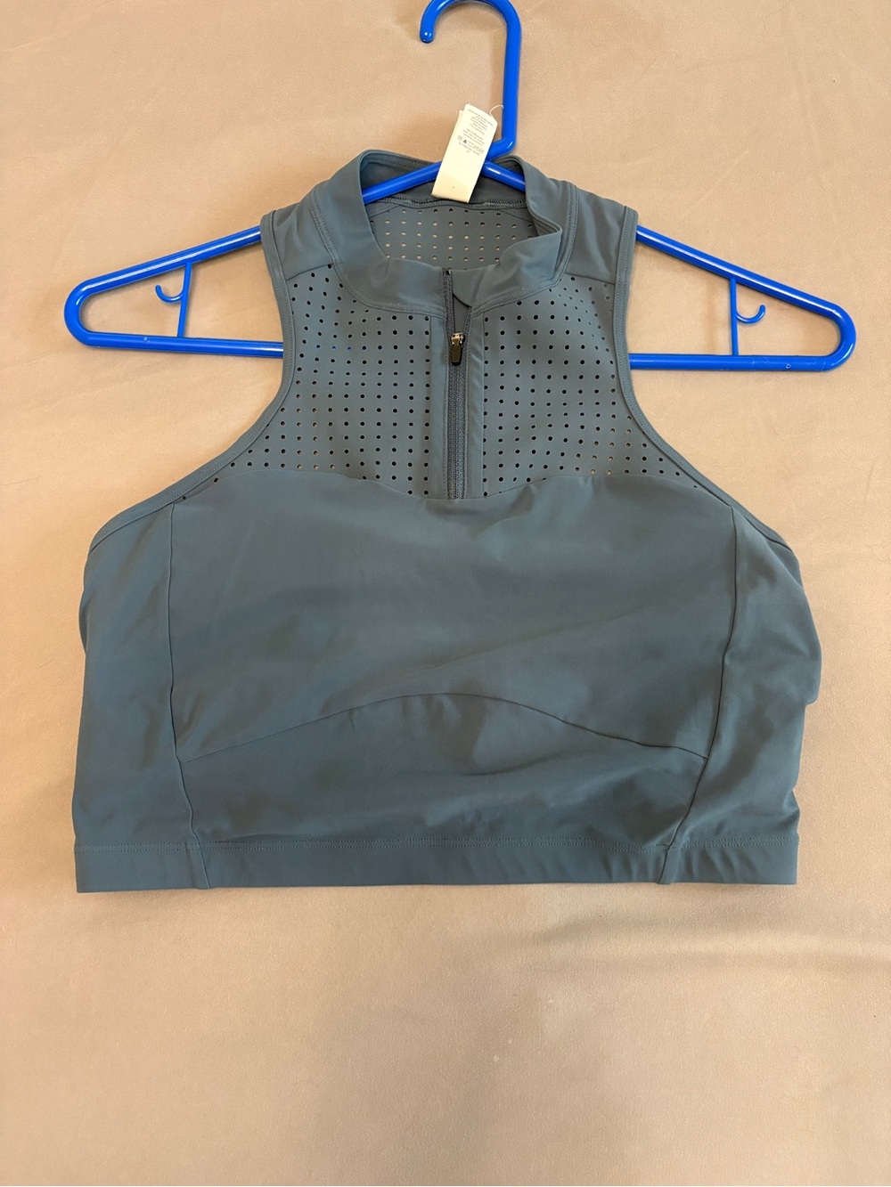 Lululemon athletica mesh High-Neck Sports Bra in Slate Blue